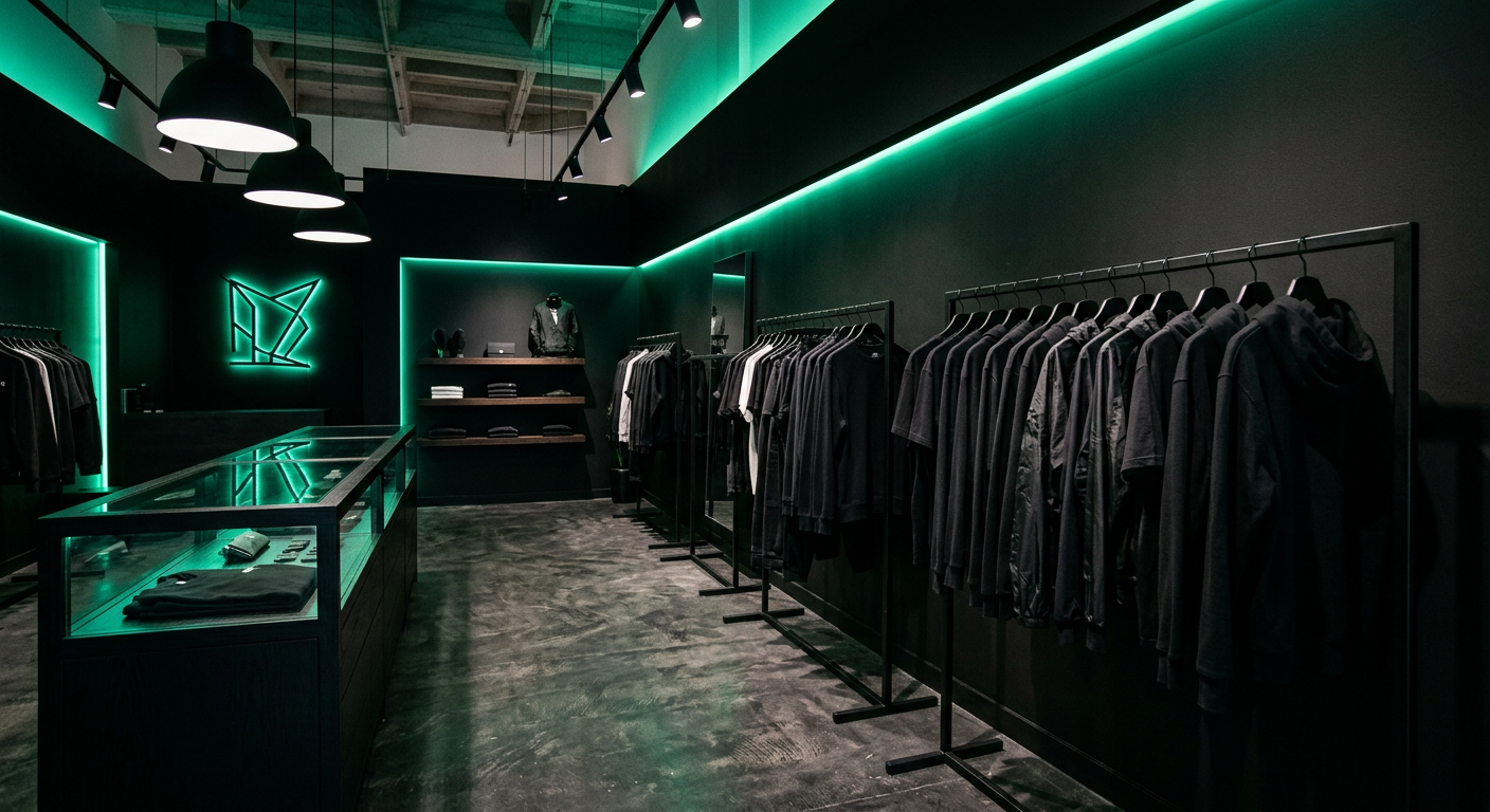 Interior toko Black Knight Style